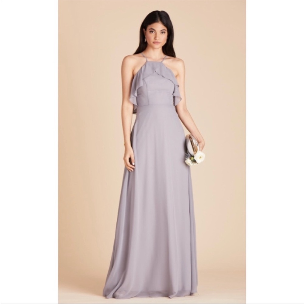 Bridesmaid/Prom/Evening Jules Chiffon Gown in Halter Style with Bust Flounce - Picture 1 of 12